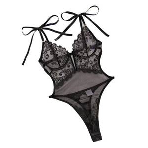 2025 avrupa amerikan lüks seksi kadın iç çamaşırı Bodysuit işık kontrolü balenli dantel nakış günaha Shapewear - Product Image 5