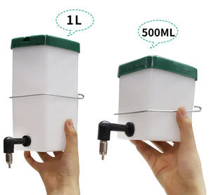 1 litro bevitore di coniglio pulcino pollo quaglia gabbia <span class=keywords><strong>abbeveratoio</strong></span> <span class=keywords><strong>con</strong></span> coperchio a Flip - Product Image 2