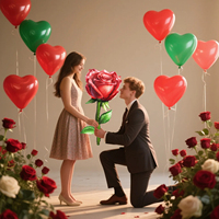 Lettre d'amour avec ailes enveloppe ballons Mylar pour la Saint-Valentin proposition mariage anniversaire Globos décoration de fête