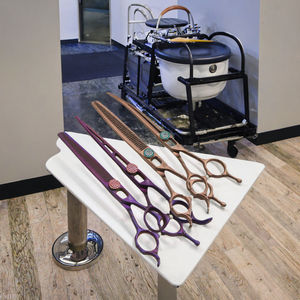 Ciseaux vétérinaires courbés en acier inoxydable doré de qualité supérieure de 7,5 pouces, à dents fines/denses, pour toilettage des animaux - Product Image 3