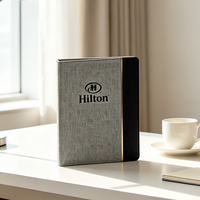 Bloc-notes en cuir personnalisé pour hôtel de luxe cinq étoiles, porte-menu en cuir pour chambre d'hôtel, dossier de chambre en cuir