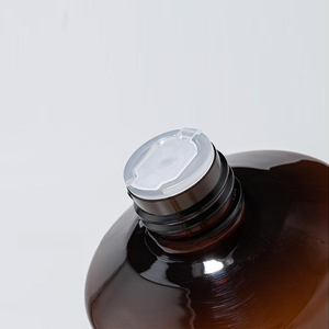 Bouteille PET Boston avec pompe, design à épaule inclinée, pour soins corporels, <span class=keywords><strong>shampoing</strong></span>, gel douche, lotion, personnalisable 500ml - Product Image 5