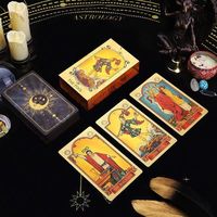 Cartes de tarot dorées 2026, jeu complet de 78 cartes, jeu Rider-Waite, édition officielle pour débutants