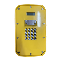 Téléphone mural industriel résistant aux intempéries IP66 avec écran LCD et 4 touches programmables pour système d'appel d'urgence en tunnel