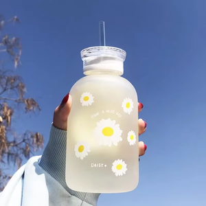 Botella de Agua de Vidrio de Borosilicato de 350 ml, 500 ml, 750 ml, de -20 a 150 Grados Celsius, Libre de BPA, para Viajes, Cocina, Infusión de Frutas, Boca Ancha - Product Image 4
