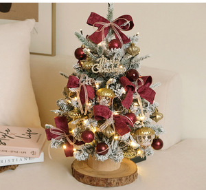 <span class=keywords><strong>Sapin</strong></span> de Noël avec lumières intégrées, floqué, <span class=keywords><strong>en</strong></span> PE et PVC, petit <span class=keywords><strong>sapin</strong></span> de table avec base <span class=keywords><strong>en</strong></span> <span class=keywords><strong>bois</strong></span> massif, décoration de Noël - Product Image 5