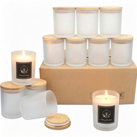 Bocaux en verre vides pour bougies parfumées, vente en gros, marque privée, supports/lanternes à bougies personnalisés pour mariage et bocaux en verre pour bougies avec couvercles