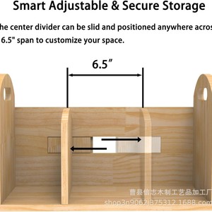 Simple Desktop Bookshelf Rectangle Wood Office Organizer Durable <b>Tabletop</b> <b>Storage</b> Rack For Books And Miscellaneous Items - Product Image 5