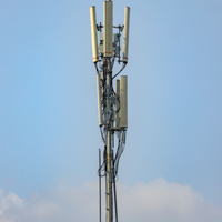 Antena Telekomunikasi Urban Galvanis 5G 25m-55m, Tiang Monopole Baja untuk Pemasangan Cepat