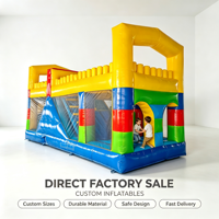 Labyrinthe gonflable personnalisé pour usine, château gonflable commercial en PVC pour enfants, labyrinthe d'obstacles pour location événementielle
