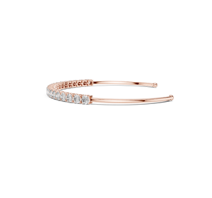Luxury Lab Grown Diamond Rose Gold Charm <b>Bracelet</b> Modern Fashion Jewelry Gift Accessory Custom Designer Wristwear - Product Image 2
