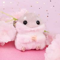Jouet en peluche personnalisé OEM, ours bouclé kawaii de dessin animé avec coton PP et technique de broderie pour sac ou décoration intérieure