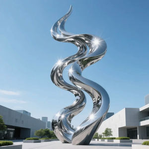 金属ロータス花彫刻屋外ステンレスひまわり彫刻金属彫刻芸術ステンレス鋼 - Product Image 5