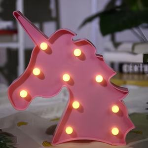 Letrero Luminoso LED de Unicornio para Habitación <span class=keywords><strong>Infantil</strong></span>, Material de PC, Lámpara Decorativa de Dibujos Animados para Dormitorio <span class=keywords><strong>Infantil</strong></span> y Decoración del Hogar - Product Image 1