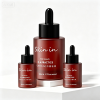 Flacon compte-gouttes en verre plat de luxe, flacon pompe pour sérum cosmétique, emballage personnalisé avec logo imprimé, emballage pour soins de la peau, 30 ml, 40 ml, 100 ml, 120 ml