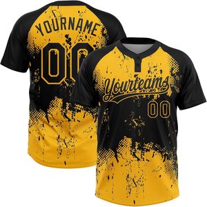 Maillot de softball personnalisé à deux boutons, maillot de baseball personnalisé, nom de l'équipe, numéro, logo brodés, unisexe, adulte, évacuation de l'humidité - Product Image 1