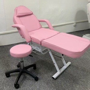 Multifunktions-<span class=keywords><strong>Massage</strong></span> bett Gesichts stuhl Klappbarer verstellbarer Spa-Salon Beauty-Bett Tattoo Wimpern Beauty-Bett/Stuhl mit Hocker - Product Image 3