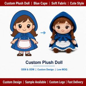 Peluche personnalisée, petite peluche rouge à capuche, personnage <span class=keywords><strong>de</strong></span> dessin animé, jouet en peluche, OEM ODM, design personnalisé, peluches pour enfants, cadeaux - Product Image 3
