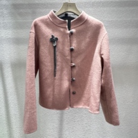 Blazer court d'hiver en laine à simple boutonnage de style chinois avec doublure en polaire