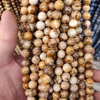 Perles de turquoise rouge veinée rondes pour bracelet DIY, accessoires de bijoux en vrac, vente en gros du fabricant, artisanat perlé fait main