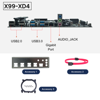 Placa Base PANDL X99-XD3 con WiFi y TPM2.0, Admite 4x DDR3 ECC RAM, 2x M.2 SSD, UEFI Secure Boot, Win11, Placa Base X99
