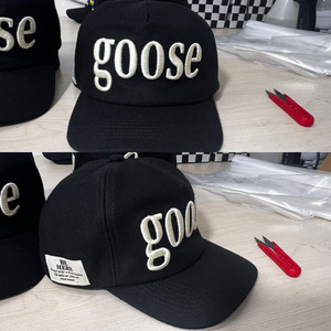 Großhandel Low MOQ Custom Vintage Hahnen tritt Plaid 3D Puff Snapback Hüte Low Profile Unstrukturierte <span class=keywords><strong>5</strong></span> <span class=keywords><strong>Panel</strong></span> Wolle Hüte Stickerei - Product Image 5