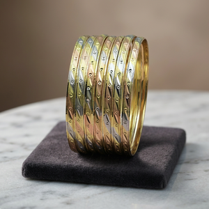 Brazalete Chapado en Oro de 3 Tonos al por Mayor, Brazalete Formado, Brazaletes Multicolores, Brazalete de Moda, Joyería Rellena de 3 Tonos, Brazalete Tricolor - Product Image 2