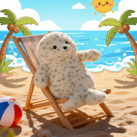 Peluche phoque douce et réalistique, jouet en peluche animaux marins, best-seller
