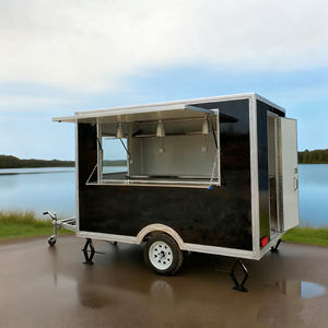 Carrito de Comida Móvil de Acero Inoxidable con 2 Ruedas para Venta Ambulante de Hot Dogs y Helados, Multifuncional, Comercial, Portátil - Product Image 2