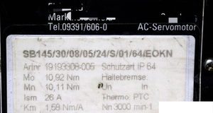 ELAU AG SB145/30/08/05/24/S/01/64/EOKN 伺服电机_514149 0010 编程控制器 工业自动化 - Product Image 2