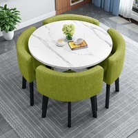Ensemble de table à manger en bois de luxe léger avec table ronde compacte, mobilier moderne pour restaurants, cafés, appartements, villas