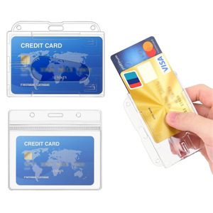 En stock : Ensemble porte-carte transparent en PVC avec cordon rétractable ovale en alliage de zinc à boucle facile à tirer - Product Image 4