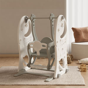 Складной детский манеж-панда 16 + 3 с подставкой + качели + горка + батут-качалка + хранение и книжная полка + складной стол + автомобильное кресло - Product Image 2