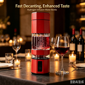 Bouteille d'eau hydrogénée innovante à double chambre 8000PPB SPE PEM, approuvée CE FDA, libérez les saveurs du vin et du thé - Product Image 6