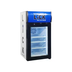 Meisda 40l comercial mini geladeira de vidro porta sorvete exibição freezer