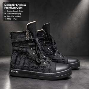 Zapatillas de Diseño de Lujo Vanguardistas para Hombre y Mujer, Alta Calidad, Totalmente Negras, Tenis, Nuevas - Product Image 1