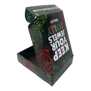 Black Jewelry Shipping Mailing <b>Box</b> Matt Lamination E-Flute Corrugated Board Mailer Subscription Paper Packaging for Luxury Items - Product Image 2