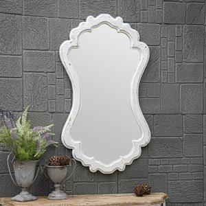 Miroir mural de chambre à coucher en bois rustique blanc crème écologique de 5 mm d'épaisseur, panneau de décoration de fond nordique pour la maison - Product Image 2