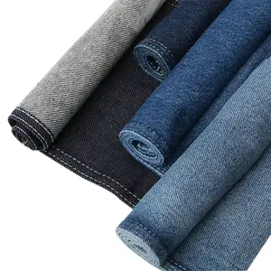 Venda por atacado de tecido antiestático 10*10, sarja sobretudo 10.5 oz lavar tecido jeans de combate 100% algodão para bolsa de embreagem/