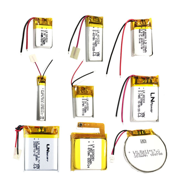 Wholesale Mini Lithium Lipo Battery 0.185Wh 4mm Thickness 401520 3.7V 100mAh LN Battery Smallest Ultra Thin 1 Year Warranty