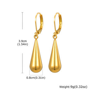 Pendientes de Gota de Agua <span class=keywords><strong>OUSLY</strong></span> para Mujer, en Acero Inoxidable con Baño de Oro de 18K, Microincrustaciones, Modernos y a la Moda para Aniversario CN/GUA - Product Image 2