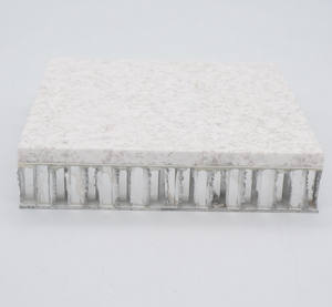 แผ่นหินรังผึ้งอลูมิเนียมสีขาวมุกตกแต่งผนังแผ่นหินแกรนิตแบบพรีเมี่ยมแผ่นม่าน - Product Image 3