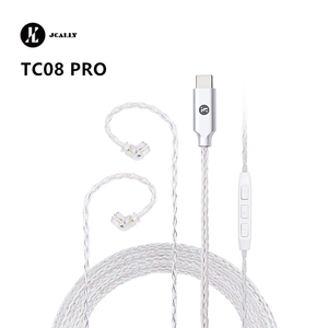 Jcally TC08 Pro สายอัพเกรดหูฟังชนิดชุบเงิน Type-C MMCX 2Pin 0.75/0.78 QDC HIFI IEM สำหรับ KZ CCA kbear TRN 7Hz <span class=keywords><strong>tfz</strong></span> - Product Image 1