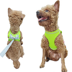 작은 개 및 고양이 경량 단색 하 메쉬 폴리 에스터 조끼 패딩 기능 및 버튼 폐쇄 통기성 애완 동물 하네스 - Product Image 3