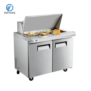 <span class=keywords><strong>Réfrigérateur</strong></span> à salade en acier inoxydable à refroidissement par air, réduit la perte de fraîcheur pour prolonger la durée de conservation des matières premières de la salade - Product Image 4