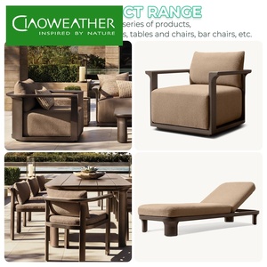 Ensemble de salon de <span class=keywords><strong>jardin</strong></span> moderne en <span class=keywords><strong>aluminium</strong></span>, mobilier d'extérieur de luxe, canapés et fauteuils de patio pour villa, ensemble de <span class=keywords><strong>jardin</strong></span> en métal pour hôtel avec table basse - Product Image 3