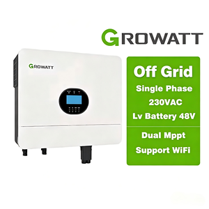 Prix de gros Growatt Système solaire hors réseau 3000W 5000W 10KW 12KW 48V Double MPPT Monophasé - Product Image 1