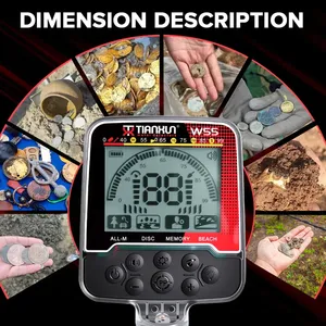 Détecteur de métaux HEDAO entièrement étanche IP68 W55 19kHz Bobine de 10 pouces 4 modes 25 heures Autonomie 1-3M de profondeur pour la détection de trésors et l'or - Product Image 4