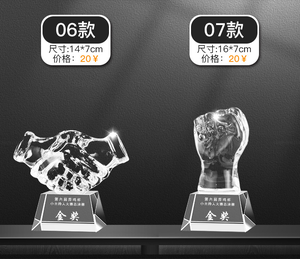 व्यक्तिगत स्पष्ट ग्लास फंतासी डिजाइन अद्वितीय पुरस्कार अनुकूलित क्रिस्टल प्लक्स ट्रॉफी फुटबॉल - Product Image 4