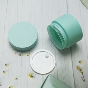 Crème pour le visage, crème pour les yeux, 30g, 50g, 60g, soin de la peau, pot en verre bleu givré avec couvercle en plastique argenté - Product Image 6